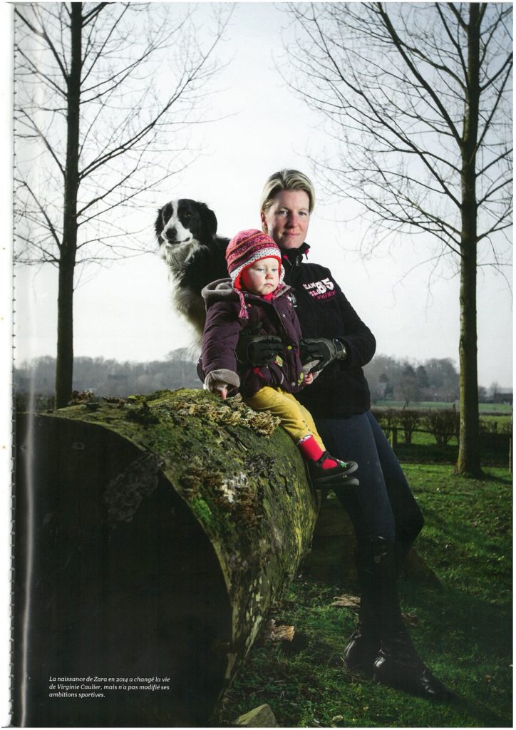 Virginie Caulier, sa fille et son chien