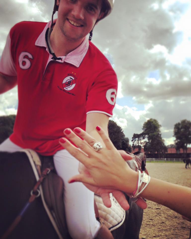 Cavalier de horse ball aux championnats de france au Haras de Jardy