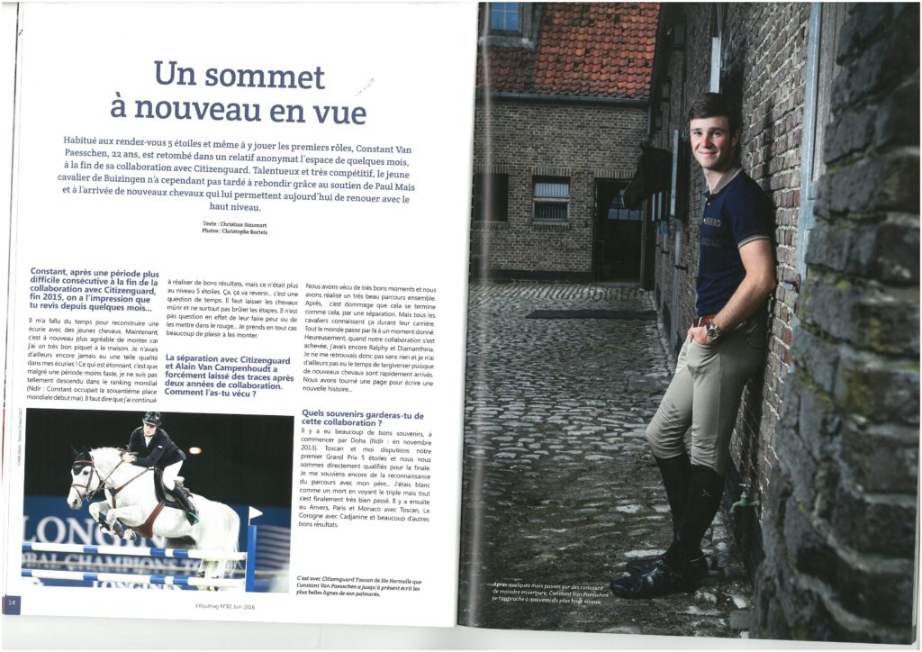Article L'equimag Constant Van Paesschen
