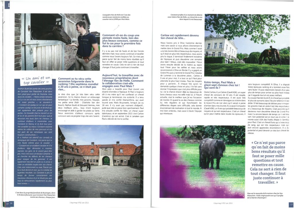 Article L'equimag Constant Van Paesschen