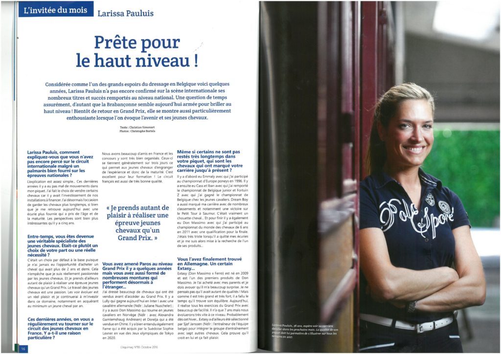Article L'equimag Larissa Pauluis
