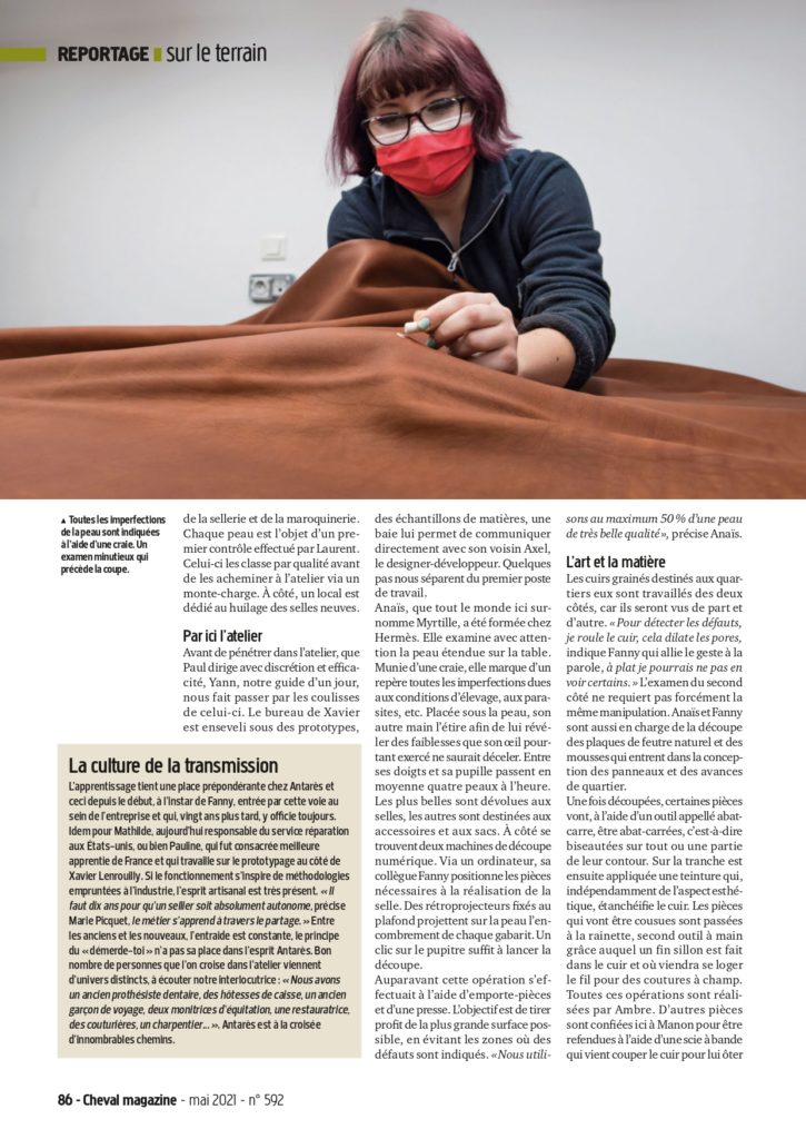 Article Antarès Cheval Mag