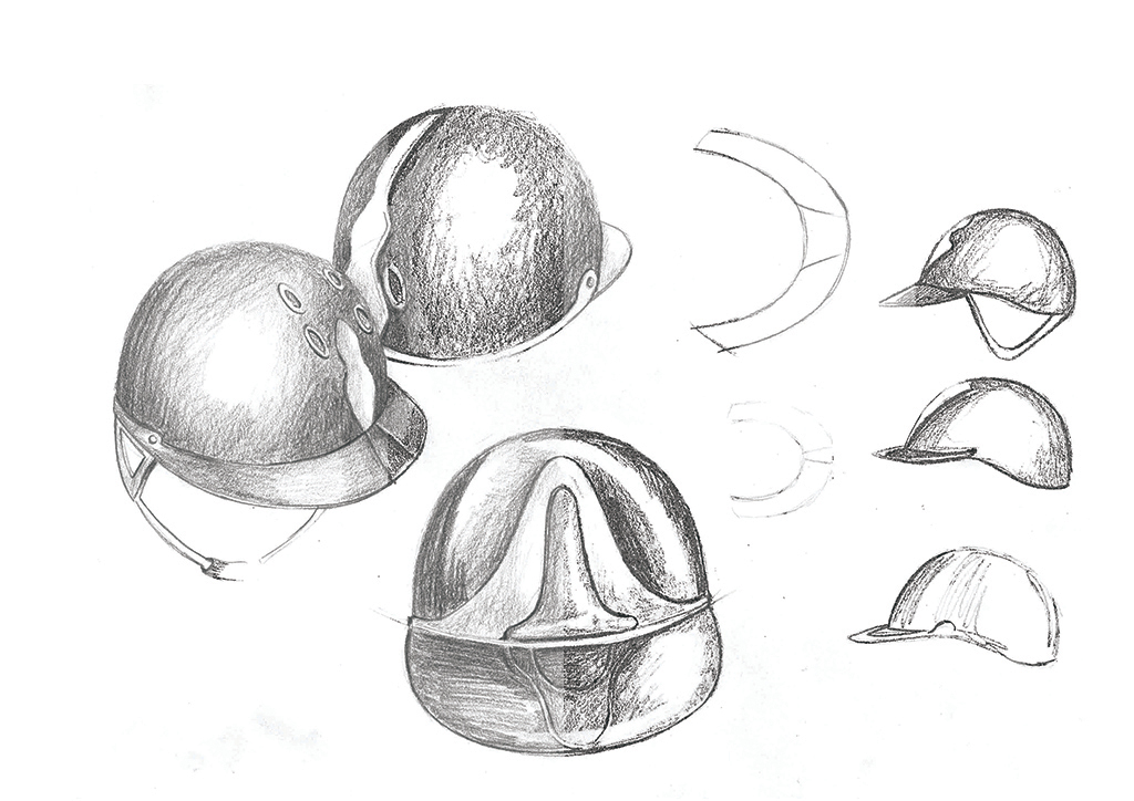 Casque équitation Antarès croquis